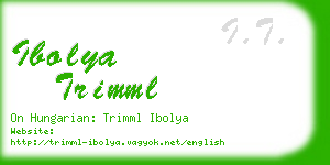 ibolya trimml business card